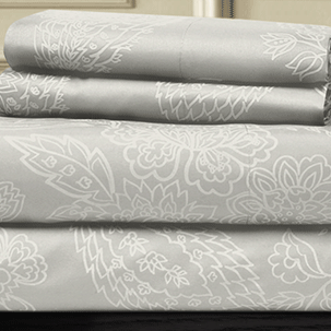 go to printed paisley sheet set vanilla